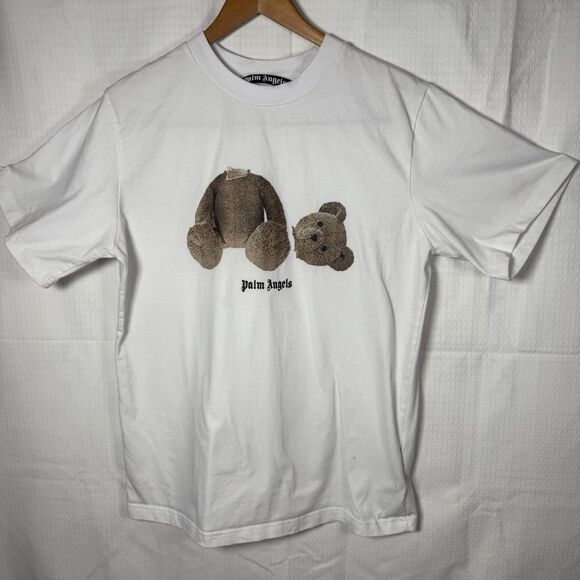Palm Angels/BEAR CLASSIC T-shirt/T-shirt/L/Cotton/WHT/PMAA001C99JER001 - Picture 1 of 6